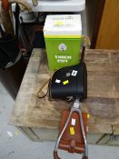 A set of Wilkinson of Newmarket cased binoculars, shooting stick & boxed vacuum bottle