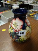 A Moorcroft vase by Rachel Bishop with special Golden Jubilee 2002 back stamp, 20cms high