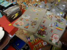Collection of vintage scrap books & other ephemera, postcards