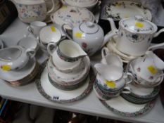 Parcel of various patterned teaware including teapots etc