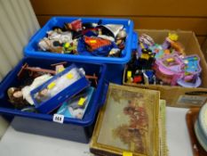 Parcel of collector's dolls, Diecast vehicles, vintage jigsaws etc