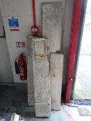 A painted slate fire surround