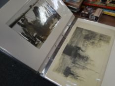 Folder of original drawings & preliminary sketches of ships by W L WYLLIE RA together with