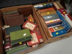 Two boxes of various hardback books, reference & classics