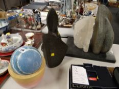 A selection of marble & stone sculptures by local Welsh artist GWENDOLINE DAVIES