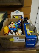 Small collection of boxed Diecast Corgi & other vehicles together with McDonalds collector's toys