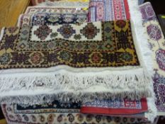 Quantity of woollen scatter rugs