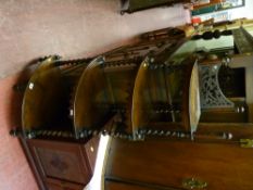 Period corner floorstanding whatnot with barley twist supports