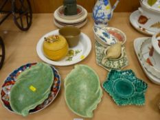 Imari plate, Masons shallow bowl, Crown Devon hors d'oeuvres dishes and quantity of similar items