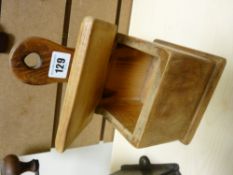 Vintage pine hinged salt box