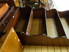 Waterfall bookcase with two base drawers