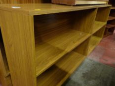 Medium wood effect tall bookcase and similar patterned long bookcase