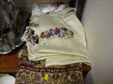 Quantity of embroidered cushion covers and a rug