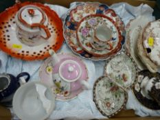 Quantity of colourful vintage cabinet and tableware
