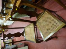 Pair of cane seated bedroom chairs