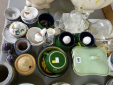 Mixed selection of table crockery and glassware