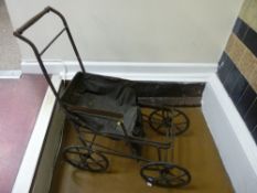 Period metalware doll's pram