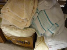 Parcel of household towels, soft furnishings etc