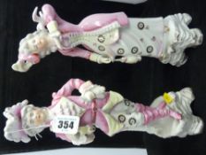 Pair of European porcelain decorative figurines