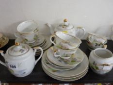 Japanese Kutani twenty one piece teaset