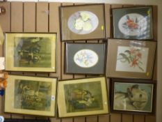 Three Cries of London prints, tapestry of a Labrador dog and other paintings and prints