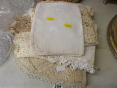 Small quantity of vintage table linen