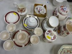 Items of Masons fruit basket china and other Staffs china