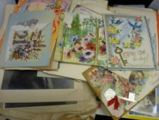 Collection of vintage celebration cards, photographs and ephemera