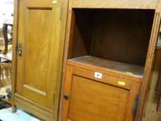 Two polished vintage bedside tables