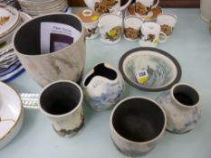 Studio pottery items by Peter Clough