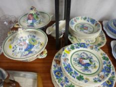 Masons 'Strathmore' part dinner service to include two lidded tureens