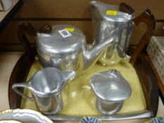 Four items of Picquot tea service ware and a Picquot ware tray