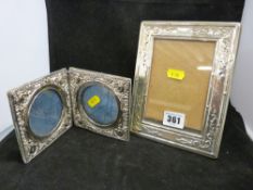 Two silver portrait frames