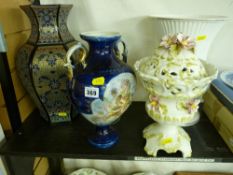 Four pottery vases