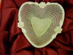 Boxed creamware reticulated basket by Donnegal