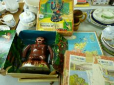 Boxed Japanese battery operated shooting gallery 'Roaring Gorilla' (lacking pistol), two Victory