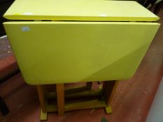 Yellow formica top gate leg kitchen table