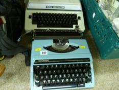 Vintage Brother portable typewriter and one other