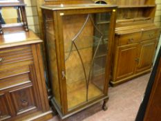Oak single door china display cabinet