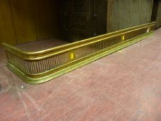 Georgian style brass fire fender