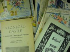 Collection of vintage celebration cards, photographs and ephemera