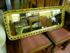 Rectangular gilt framed wall mirror