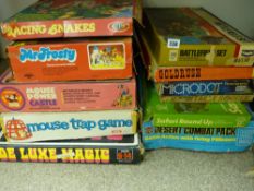 Eleven boxed toys - 'Mousetrap', 'Mr Frosty', 'Battleship Set', 'Safari Round-Up', 'Desert Combat