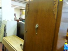 Formica topped twin flap kitchen table and a single door oak wardrobe