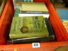 Crate of collector's books etc