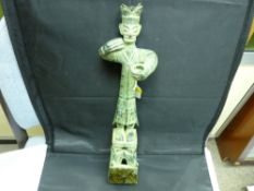 20th Century bronze Aztec style statue