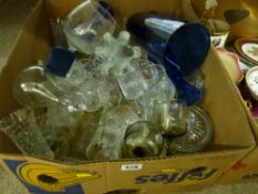 Mixed box of cut and other glassware