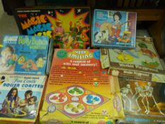 Parcel of boxed games including a Denys Fisher 'Magic Mickey Mouse Roller Coaster Game' and others