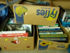 Three boxes of books