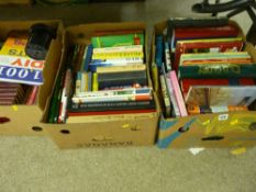 Three boxes of books